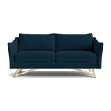 Gio Sofa in Natural Latex - Cotton Sofa Medley White Oak Larkspur Indigo 72" Sofa