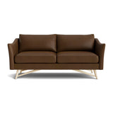 Gio Sofa in Natural Latex - Leather Sofa Medley Maple Bodie Chestnut 72" Sofa