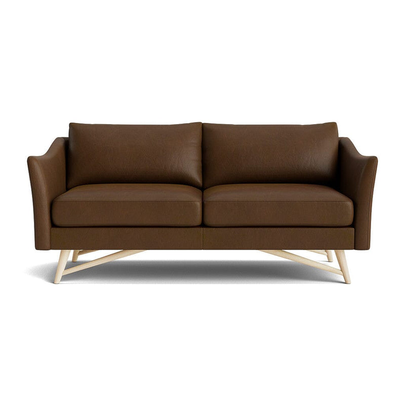 Gio Sofa in Natural Latex - Leather Sofa Medley Maple Bodie Chestnut 72" Sofa