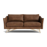 Gio Sofa in Natural Latex - Leather Sofa Medley Maple Palomar Saddle 72" Sofa