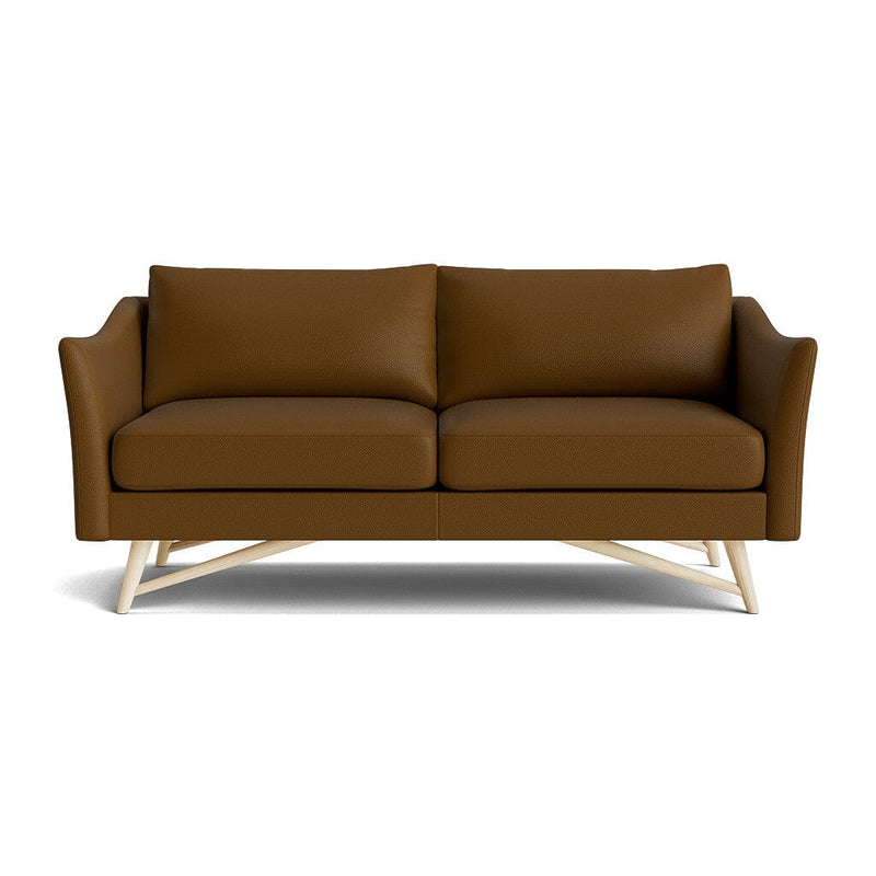 Gio Sofa in Natural Latex - Leather Sofa Medley Maple Tomo Chestnut 72" Sofa