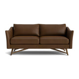 Gio Sofa in Natural Latex - Leather Sofa Medley Walnut Bodie Chestnut 72" Sofa