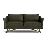 Gio Sofa in Natural Latex - Leather Sofa Medley Walnut Bodie Moss 72" Sofa