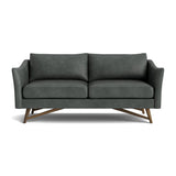 Gio Sofa in Natural Latex - Leather Sofa Medley Walnut Bodie Pewter 72" Sofa