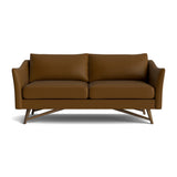 Gio Sofa in Natural Latex - Leather Sofa Medley Walnut Tomo Chestnut 72" Sofa