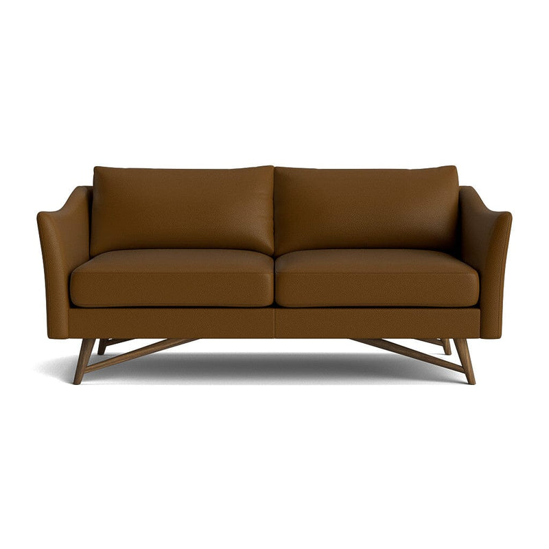 Gio Sofa in Natural Latex - Leather Sofa Medley Walnut Tomo Chestnut 72" Sofa