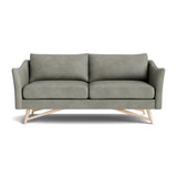 Gio Sofa in Natural Latex - Leather Sofa Medley White Oak Bodie Smoke 72" Sofa