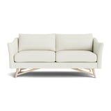 Gio Sofa in Natural Latex - Leather Sofa Medley White Oak Tomo Cream 72" Sofa