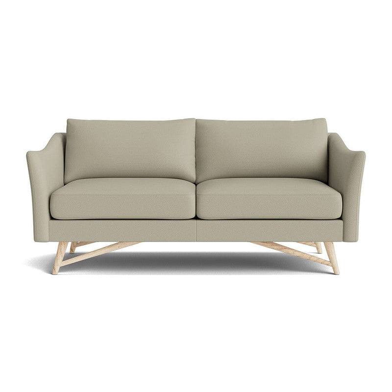 Gio Sofa in Natural Latex - Leather Sofa Medley White Oak Tomo Smoke 72" Sofa