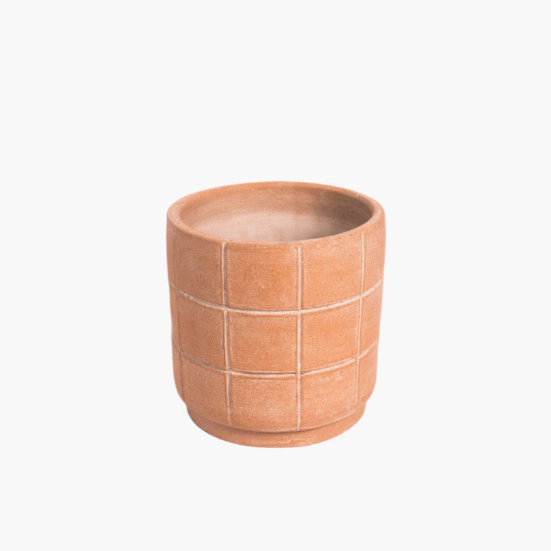 Grid Terracotta Planter Planters MESO Goods Small 