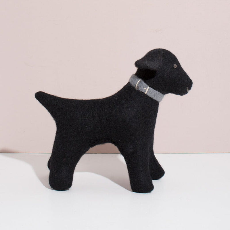 Hand Felted Black Labrador Toys Mulxiply 