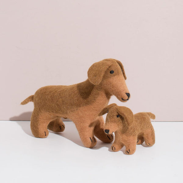 Hand Felted Dachshund Toys Mulxiply Set of 2 