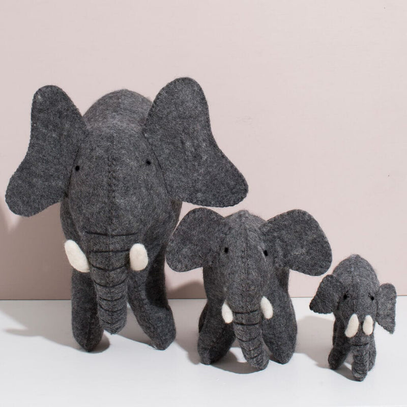 Hand Felted Elephant Toys Mulxiply 