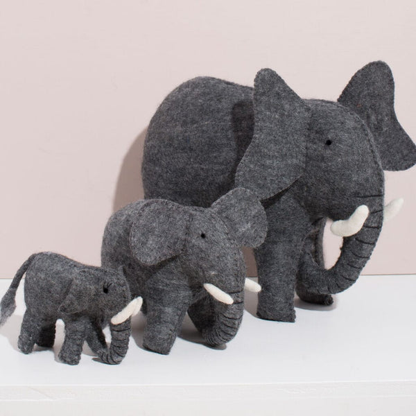 Hand Felted Elephant Toys Mulxiply 