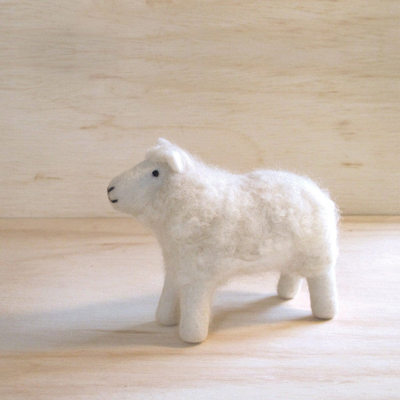 Hand Felted White Sheep Toys Mulxiply 