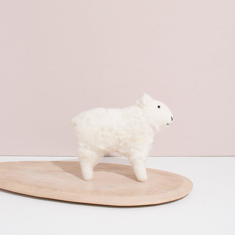 Hand Felted White Sheep Toys Mulxiply 