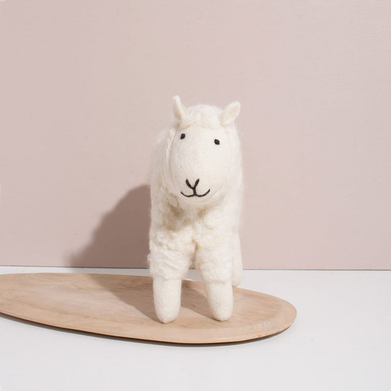 Hand Felted White Sheep Toys Mulxiply 