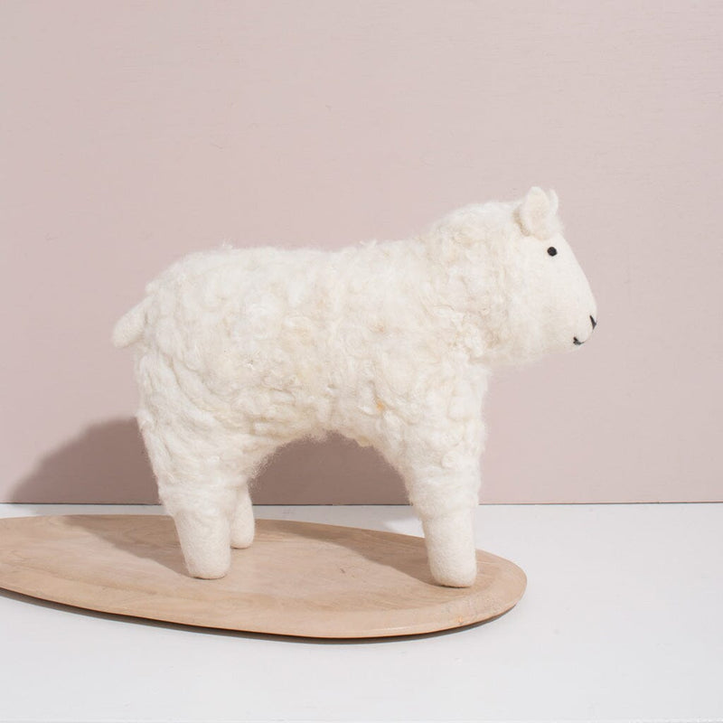 Hand Felted White Sheep Toys Mulxiply 