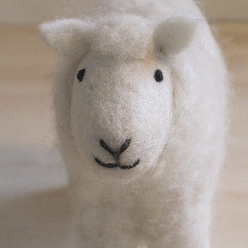 Hand Felted White Sheep Toys Mulxiply 