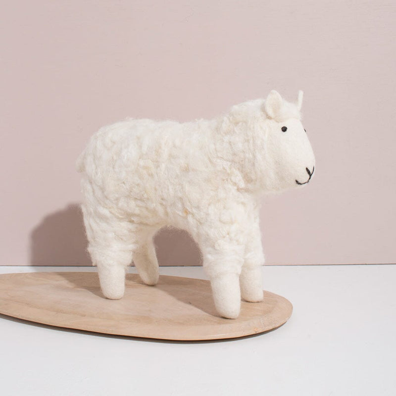 Hand Felted White Sheep Toys Mulxiply Large 