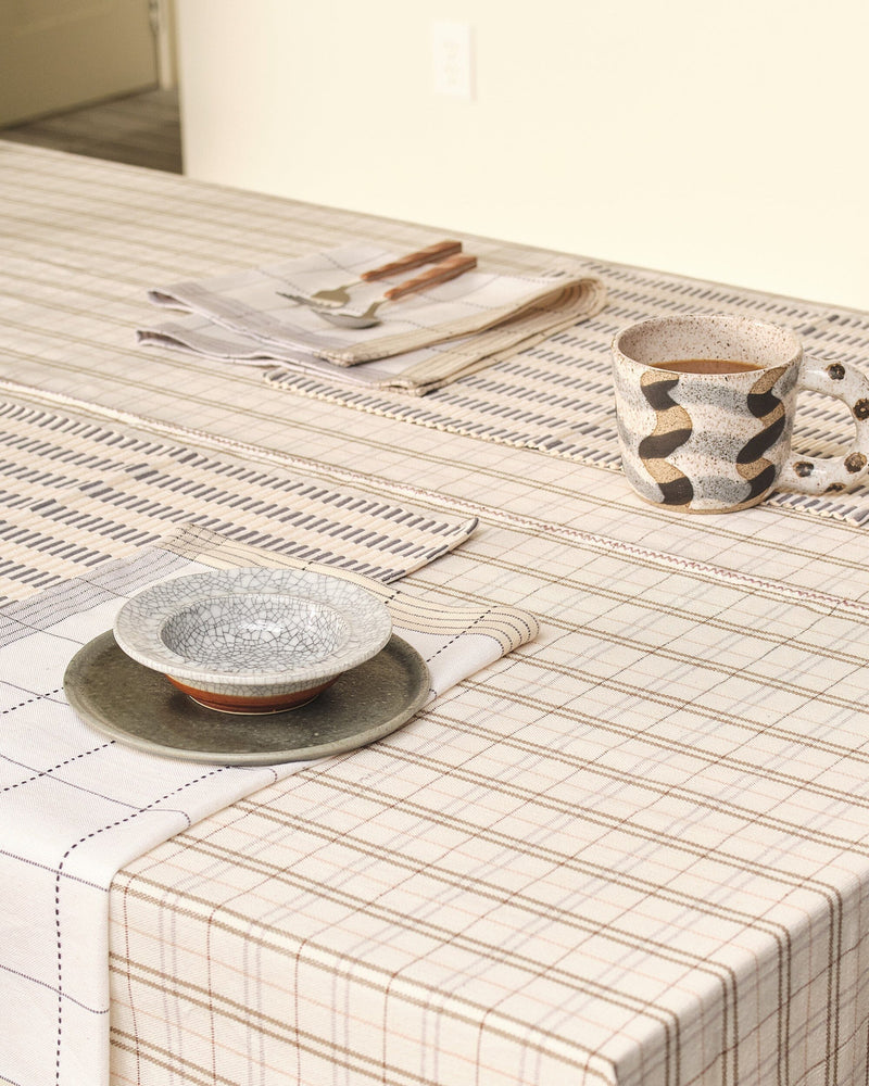 Hudson Grid Tablecloth