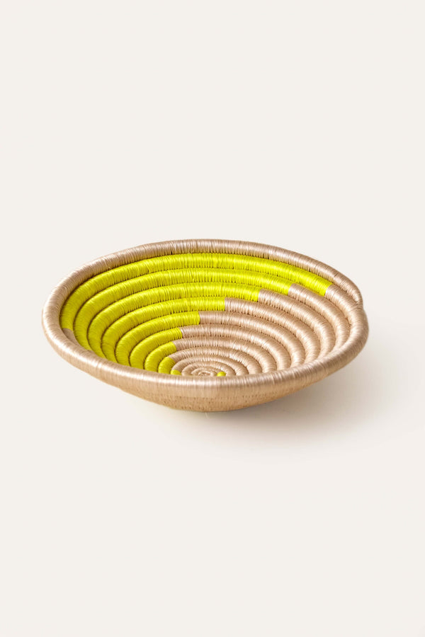 Indego Africa Mini Swirl Plateau Citron Plateau Baskets Indego Africa 