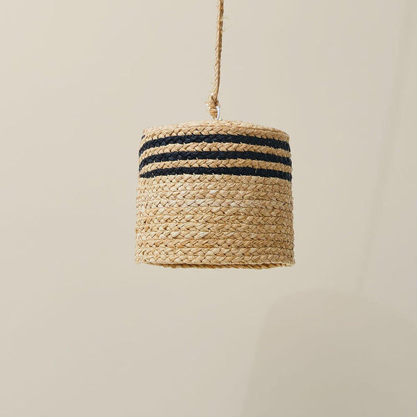 Indego Africa Striped Braided Raffia Small Lamp Shade Home Decor Indego Africa 