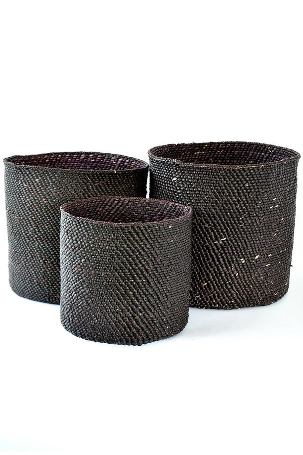 Iringa Baskets - Ink Black Storage Baskets Swahili African Modern 