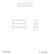 Iris 3 Tier Shelf Shelves Medley 