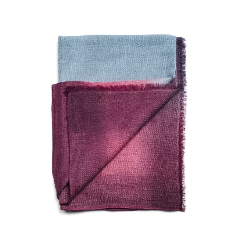 Iris Haze Cashmere Merino Handloom Scarf Scarves Studio Variously 