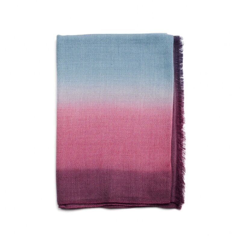 Iris Haze Cashmere Merino Handloom Scarf Scarves Studio Variously 