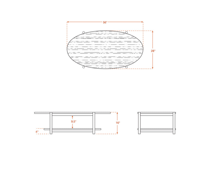 Iris Oval Coffee Table Coffee Tables Medley 