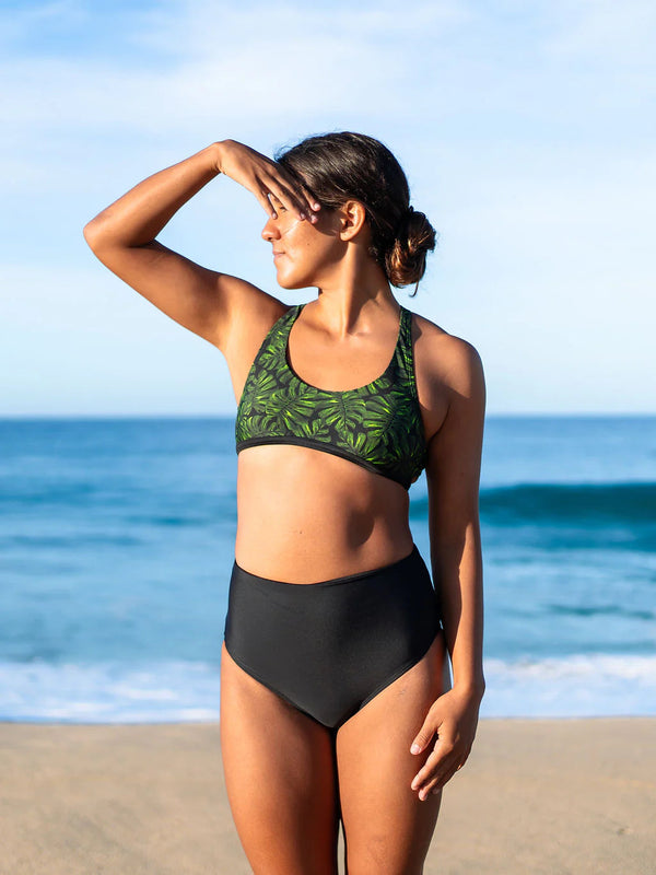 Halter Reversible Bikini Top & Reviews - Light Green - Sustainable Bikinis