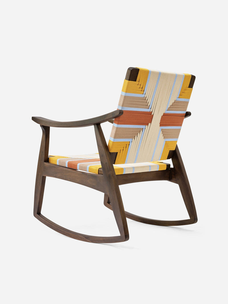 Izapa Rocking Chair - Pearl Lagoon Pattern