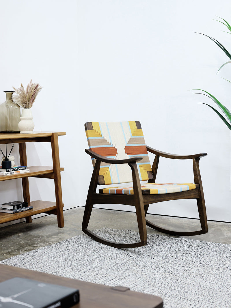 Izapa Rocking Chair - Pearl Lagoon Pattern