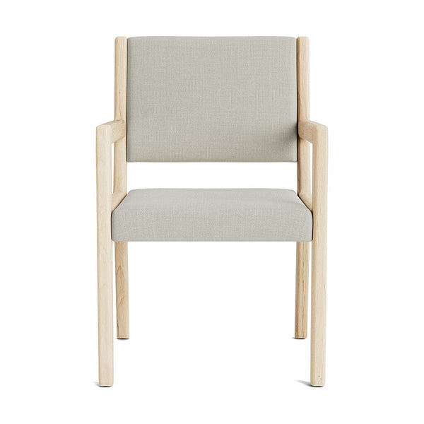 Jasmi Dining Arm Chair in Natural Latex - Cotton Dining Chairs Medley Maple Larkspur Hemp 