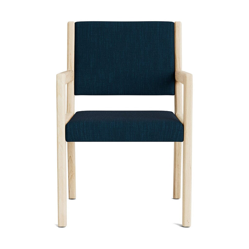 Jasmi Dining Arm Chair in Natural Latex - Cotton Dining Chairs Medley Maple Larkspur Indigo 