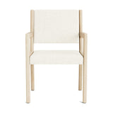 Jasmi Dining Arm Chair in Natural Latex - Cotton Dining Chairs Medley Maple Larkspur Pearl 