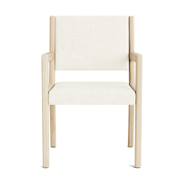 Jasmi Dining Arm Chair in Natural Latex - Cotton Dining Chairs Medley Maple Larkspur Pearl 