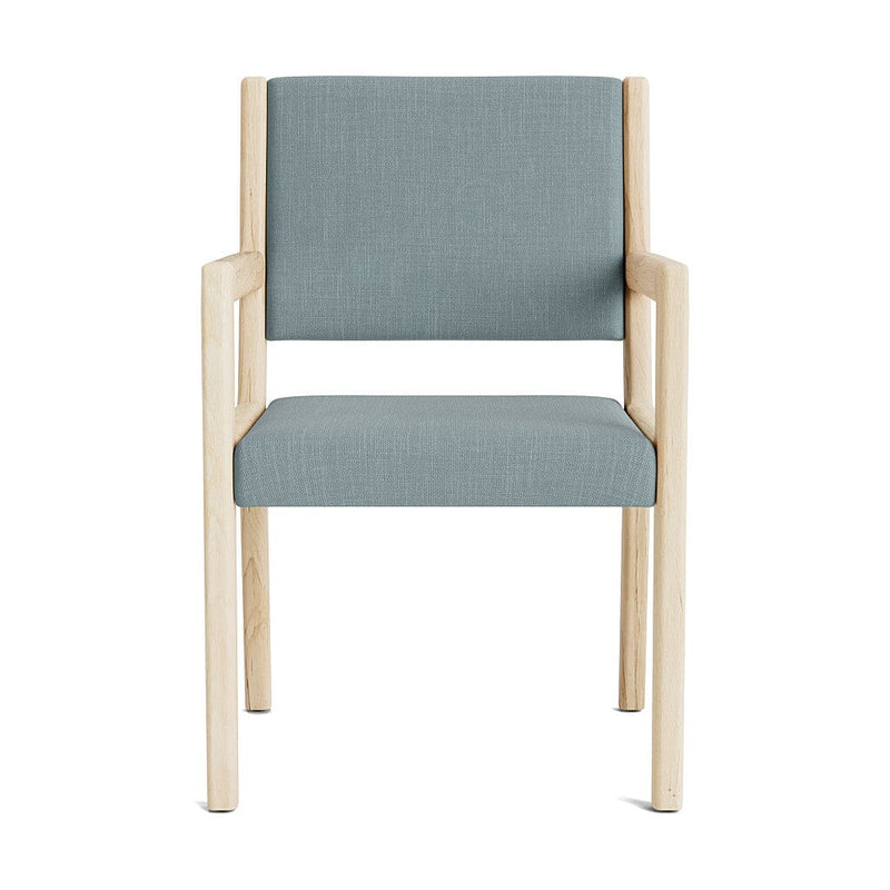 Jasmi Dining Arm Chair in Natural Latex - Cotton Dining Chairs Medley Maple Larkspur Steel 