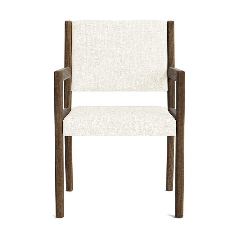 Jasmi Dining Arm Chair in Natural Latex - Cotton Dining Chairs Medley Walnut Larkspur Pearl 