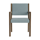 Jasmi Dining Arm Chair in Natural Latex - Cotton Dining Chairs Medley Walnut Larkspur Steel 