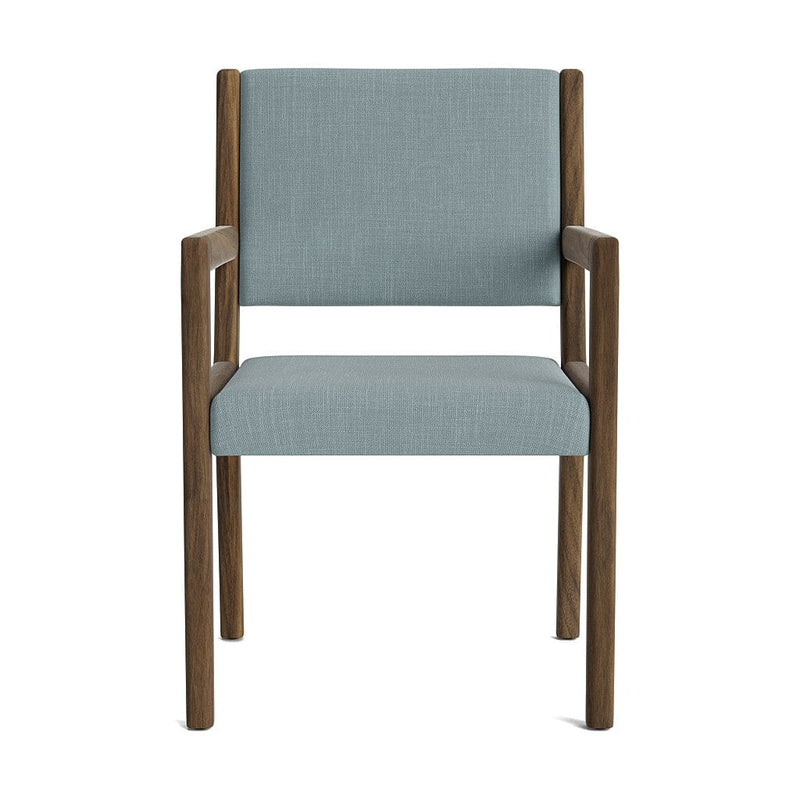 Jasmi Dining Arm Chair in Natural Latex - Cotton Dining Chairs Medley Walnut Larkspur Steel 