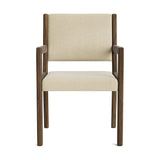 Jasmi Dining Arm Chair in Natural Latex - Cotton Dining Chairs Medley Walnut Meadow Pebble 