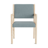 Jasmi Dining Arm Chair in Natural Latex - Cotton Dining Chairs Medley White Oak Larkspur Steel 