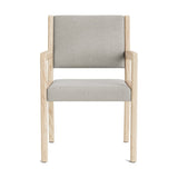 Jasmi Dining Arm Chair in Natural Latex - Cotton Dining Chairs Medley White Oak Meadow Dove 