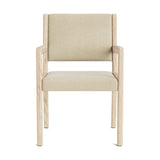 Jasmi Dining Arm Chair in Natural Latex - Cotton Dining Chairs Medley White Oak Meadow Pebble 