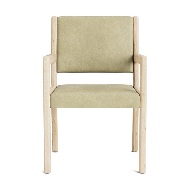 Jasmi Dining Arm Chair in Natural Latex - Leather Dining Chairs Medley Maple Bodie Linen 