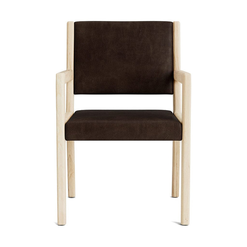 Jasmi Dining Arm Chair in Natural Latex - Leather Dining Chairs Medley Maple Palomar Molasses 