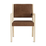 Jasmi Dining Arm Chair in Natural Latex - Leather Dining Chairs Medley Maple Palomar Saddle 